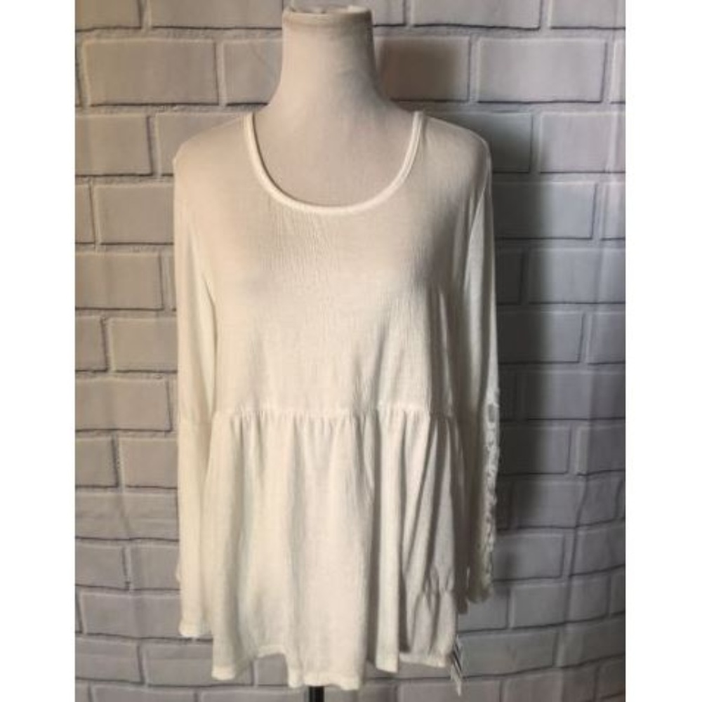 NWT Style & Co Top Tunic Lace Sleeve Flowy